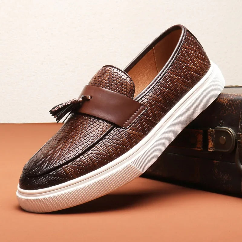 Cavallo Loafer aus gewebtem Leder