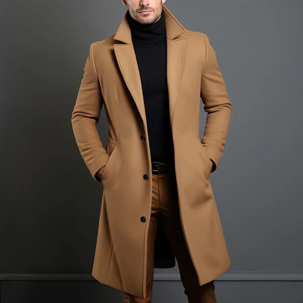 Noir – Klassischer Trenchcoat für Männer